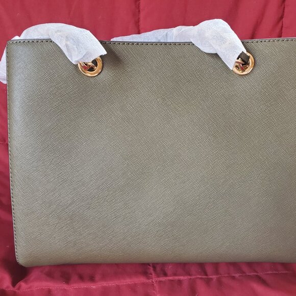 Michael Kors Susannah Embellished EW Medium Leather Tote - Picture 4 of 16